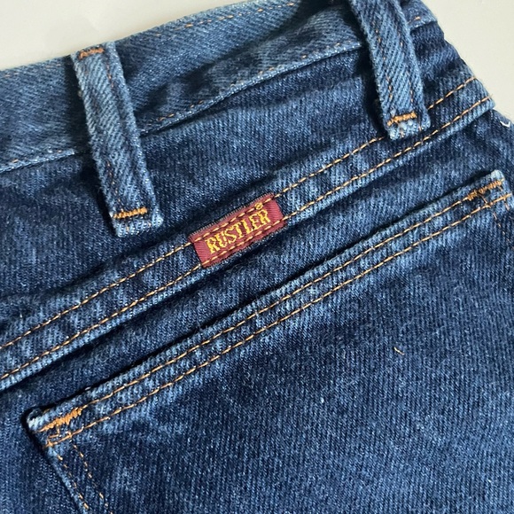 RARE🎉 Rustler • vintage Y2K classic retro dark blue denim jeans - Picture 10 of 11